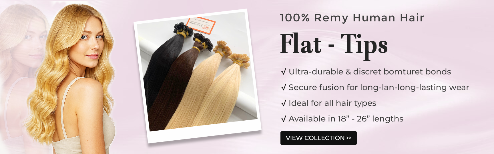Flat Tips Hair Extensions - AZ Hair Vietnam Verified Manufacturer