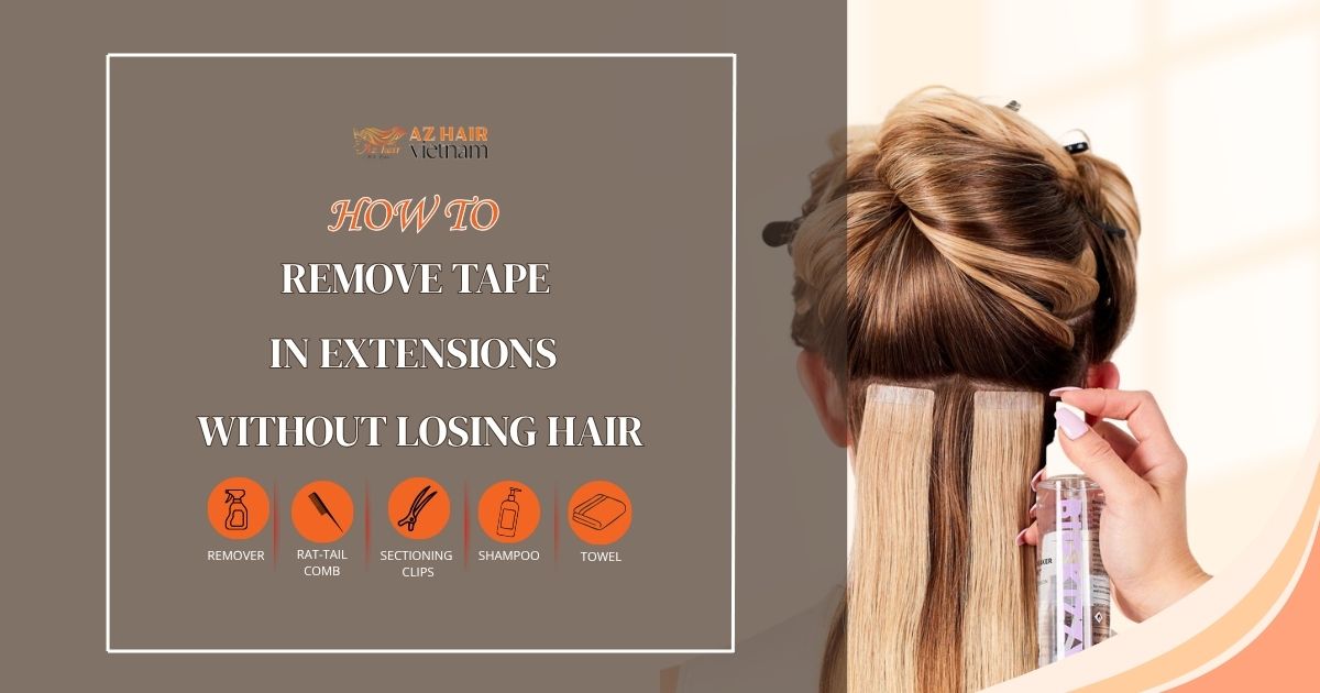 How to Remove Tape In Extensions Without Losing Hair