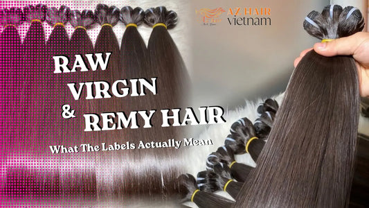  raw vs virgin vs remy hair bundle comparison AZ Hair Vietnam