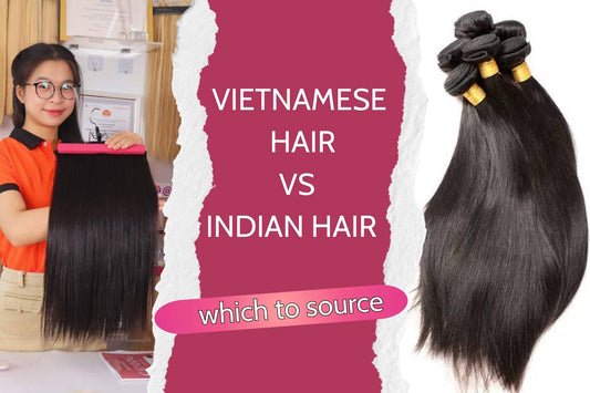 Vietnamese hair vs Indian hair wholesale bundles comparison at AZ Hair Vietnam Ninh Binh factory