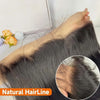 13x6 Swiss Lace Frontal - Bone Straight | #1B Natural Black
