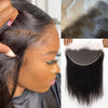 13x6 Swiss Lace Frontal - Bone Straight | #1B Natural Black