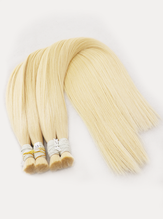 Light Blonde (#613) Bulk Hair Extensions 100g