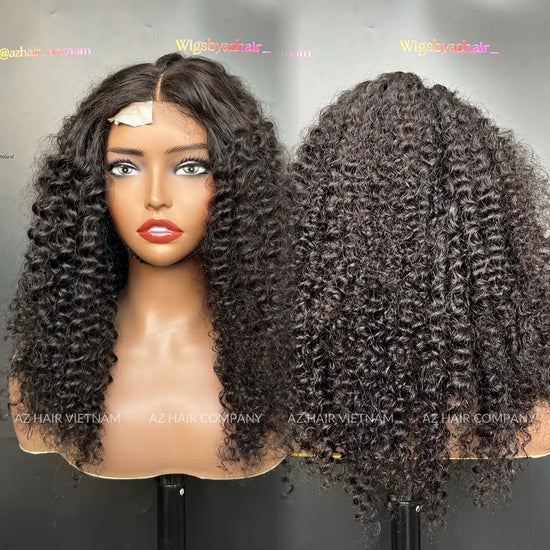 2x4 Lace Closure Wig 18 Inch Water Curly Swiss Lace Hero