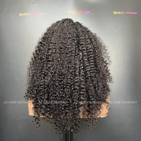 2x4 Lace Closure Wig 18 Inch Water Curly Swiss Lace Texture