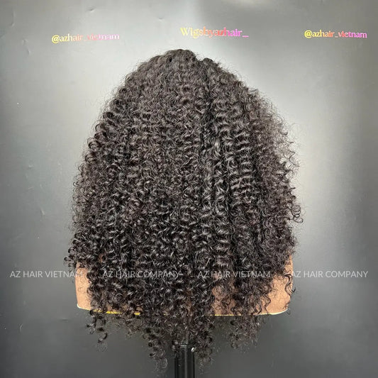 2x4 Lace Closure Wig 18 Inch Water Curly Swiss Lace Texture