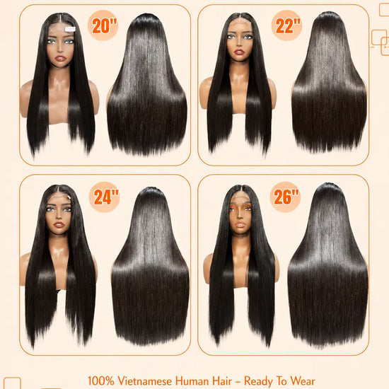 Pre-Made Wig - Swiss Lace Bone Straight | 100% Raw Vietnamese Hair AZ Hair Vietnam