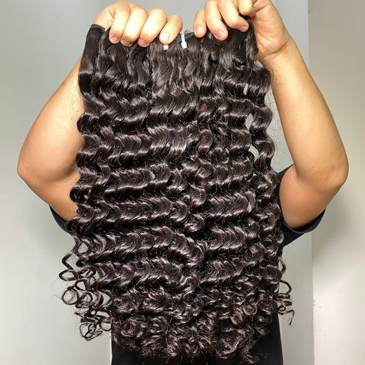 Deep Wave Bundles - Raw Vietnamese Hair | #1B Natural Black