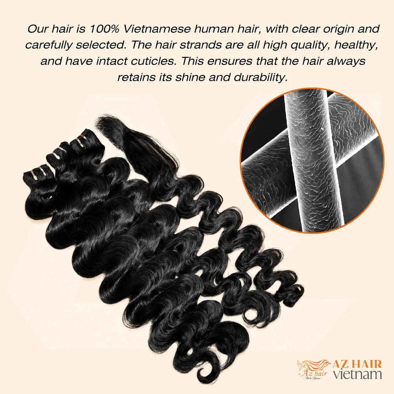 Body Wave Bundles - Raw Vietnamese Hair | #1B Natural Black AZ Hair Vietnam