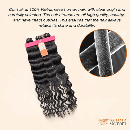 Loose Wave Bundles - Raw Vietnamese Hair | #1B Natural Black AZ Hair Vietnam