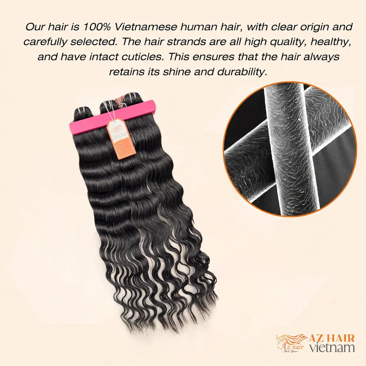 Loose Wave Bundles - Raw Vietnamese Hair | #1B Natural Black AZ Hair Vietnam
