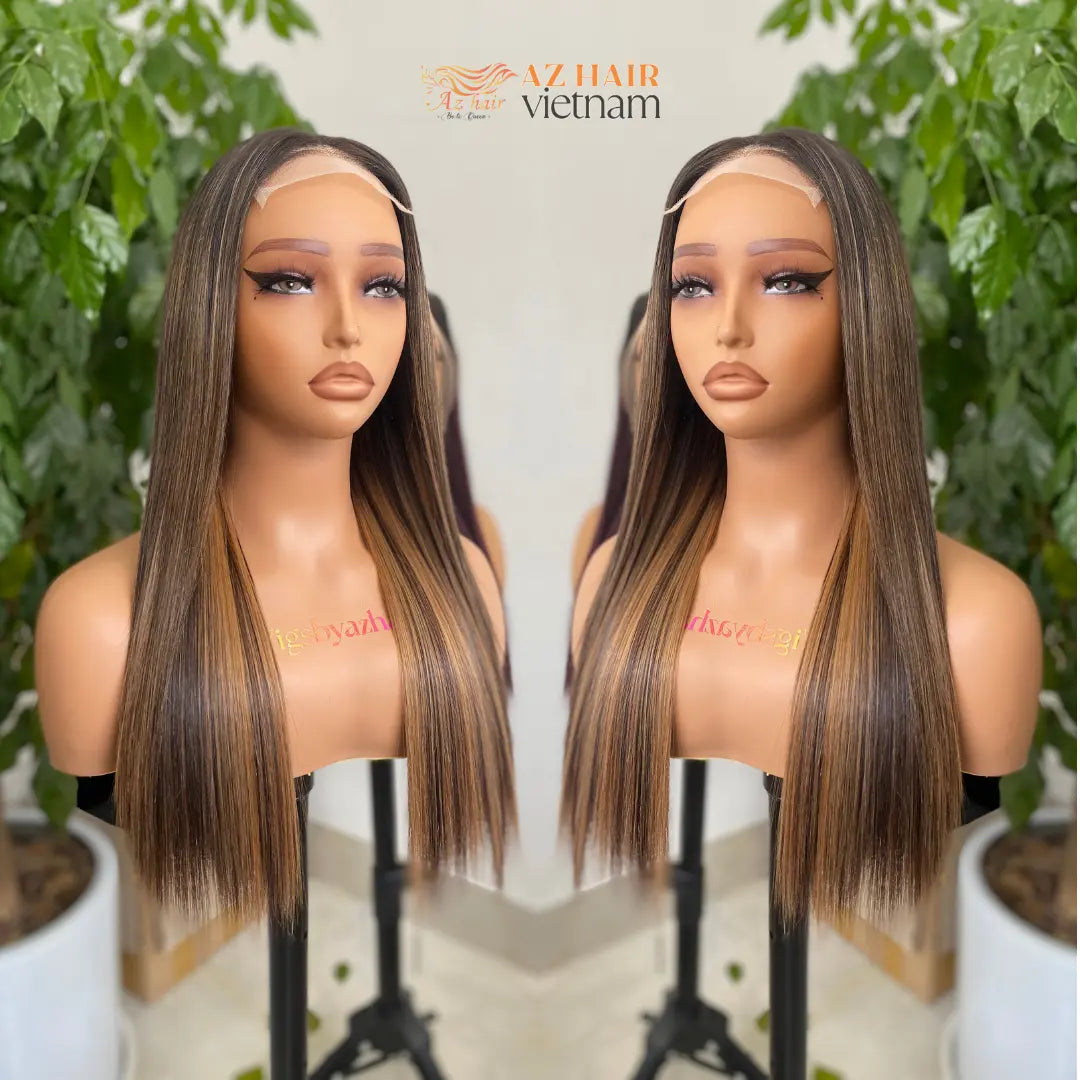 5x5 Lace Closure Wig 16 Inch Straight Swiss Lace Texture