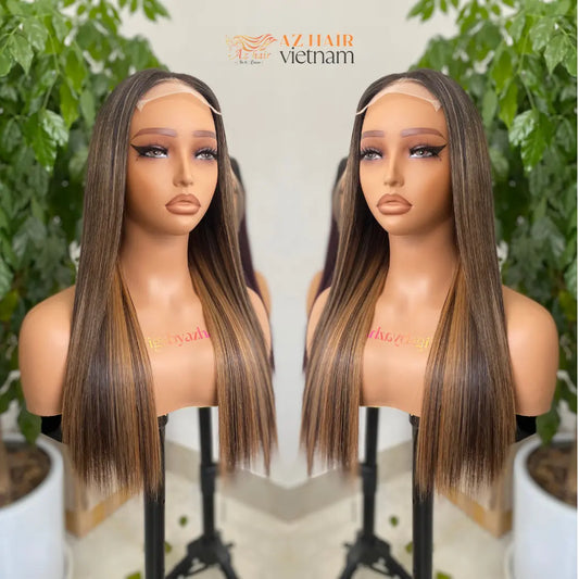 5x5 Lace Closure Wig 16 Inch Straight Swiss Lace Texture