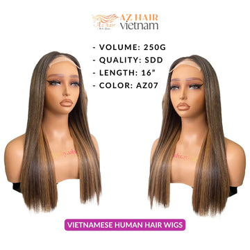 5x5 Lace Closure Wig 16 Inch Straight Swiss Lace Hero