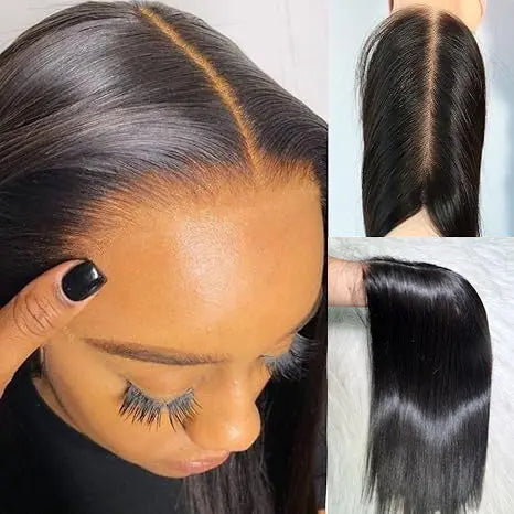 2x4 Swiss Lace Closure - Bone Straight | #1B Natural Black AZ Hair Vietnam