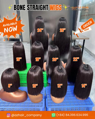 Pre-Made Wig - Swiss Lace Bone Straight | 100% Raw Vietnamese Hair AZ Hair Vietnam