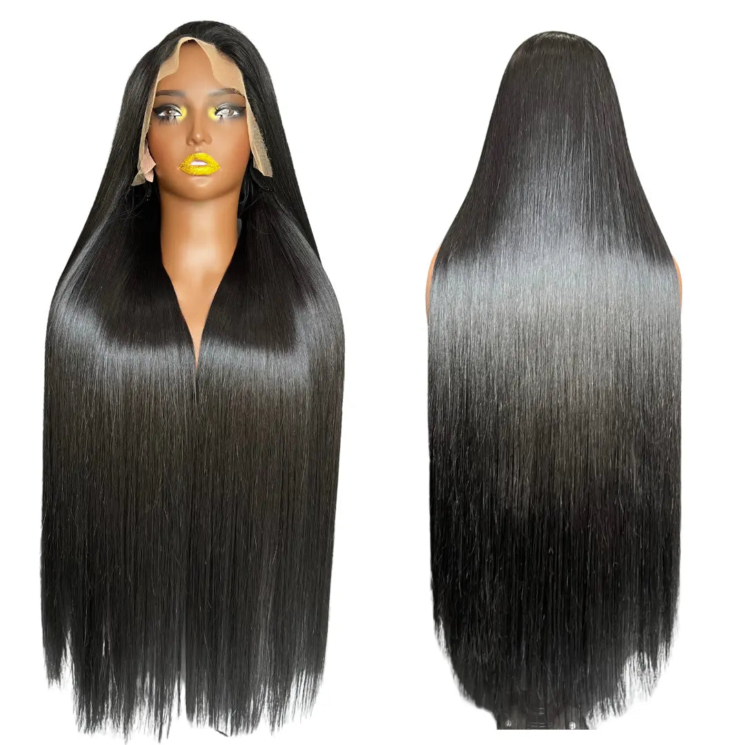 13x6 Lace Frontal Wig 32 Inch Straight HD Lace #1 Color Hero