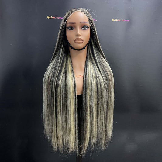 5x5 Lace Frontal Wig 24 Inch Straight HD Lace #AZ31 Color Hero
