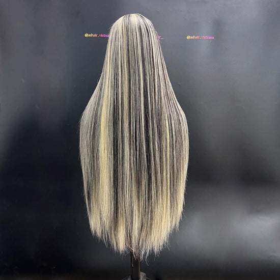 5x5 Lace Frontal Wig 24 Inch Straight HD Lace #AZ31 Color Texture