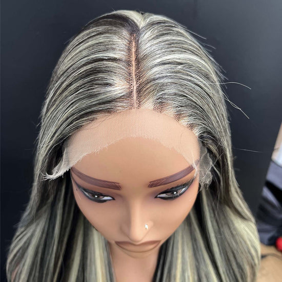 5x5 Lace Frontal Wig 24 Inch Straight HD Lace #AZ31 Color Lace Detail