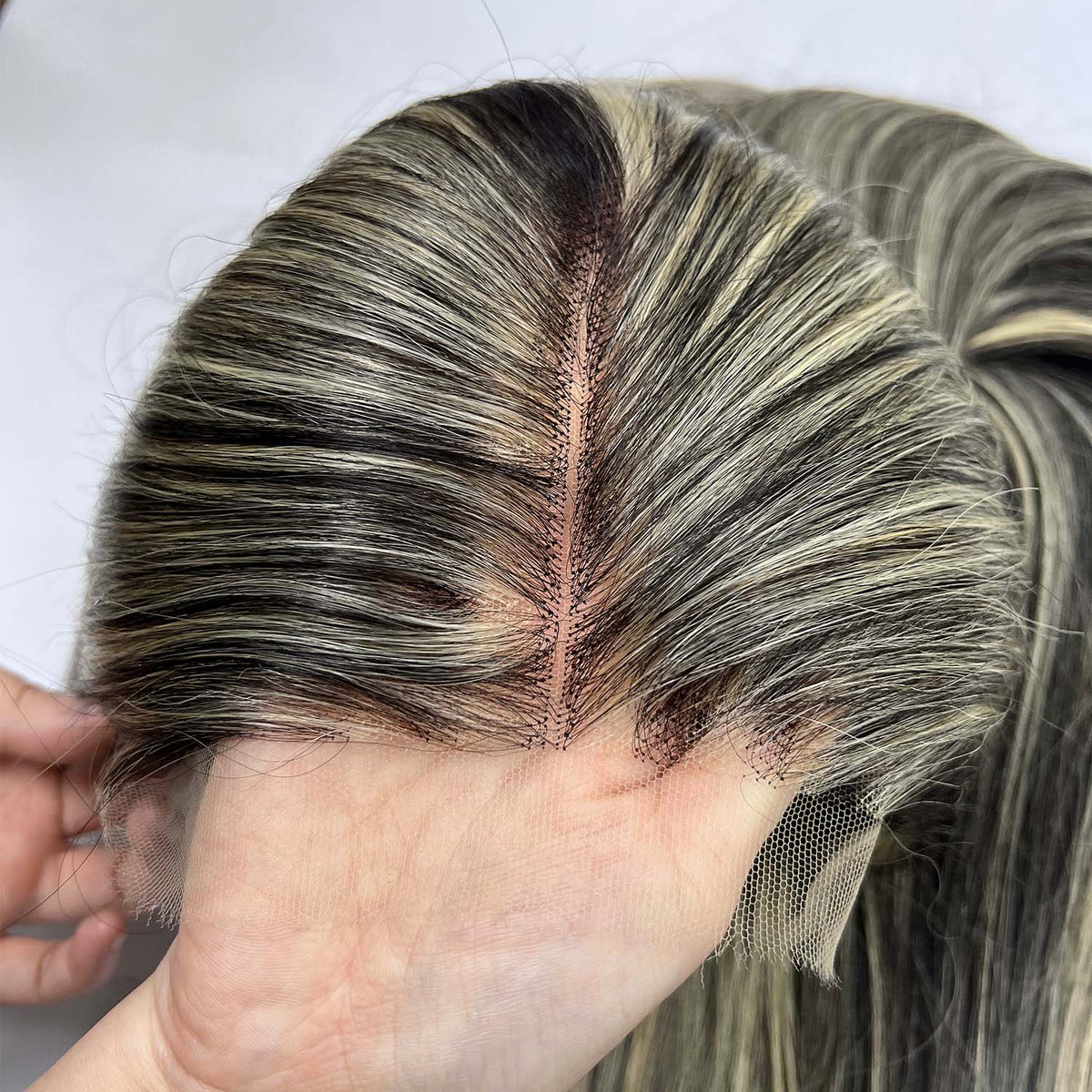 5x5 Lace Frontal Wig 24 Inch Straight HD Lace #AZ31 Color Lace Detail