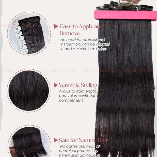 AZ Hair Regular Clip-In Hair 16-26 Inch 150g 1 Color Detail