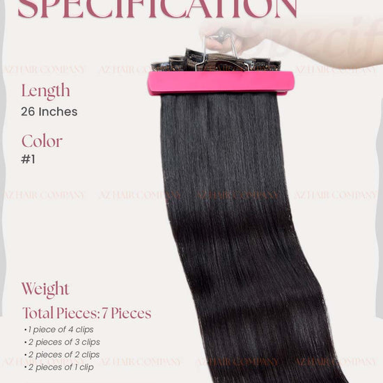 AZ Hair Regular Clip-In Hair 16-26 Inch 150g 1 Color