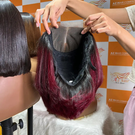 Bob Wig - 2x4 HD Lace Closure Wig 12 Inch Straight HD Lace - Lace Detail