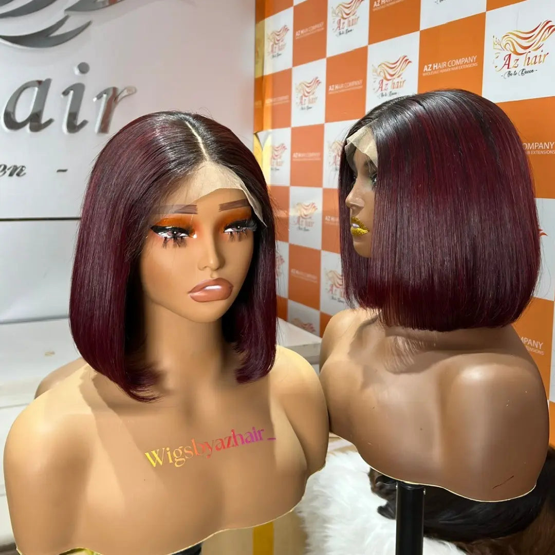 Bob Wig - 2x4 HD Lace Closure Wig 12 Inch Straight HD Lace Model
