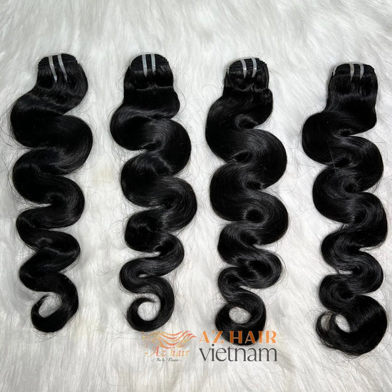 Combo Body Wavy Bundles - Raw Vietnamese Hair | #1B Natural Black Texture