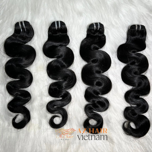Combo Body Wavy Bundles - Raw Vietnamese Hair | #1B Natural Black Texture
