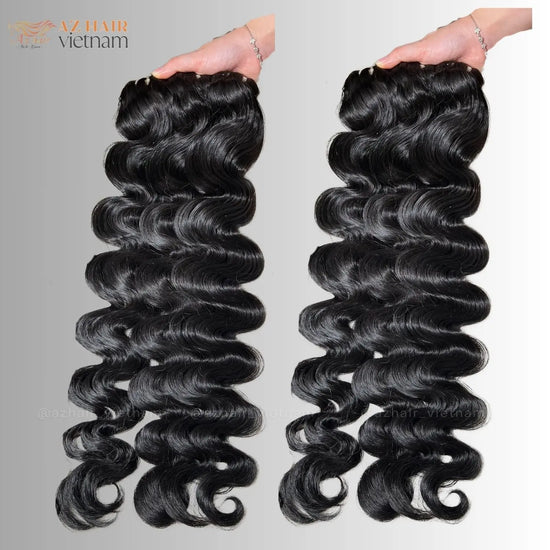 Combo Body Wavy Bundles - Raw Vietnamese Hair | #1B Natural Black Weft