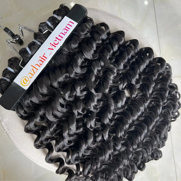 Deep Wave Bundles - Raw Vietnamese Hair | #1B Natural Black AZ Hair Vietnam  Hero