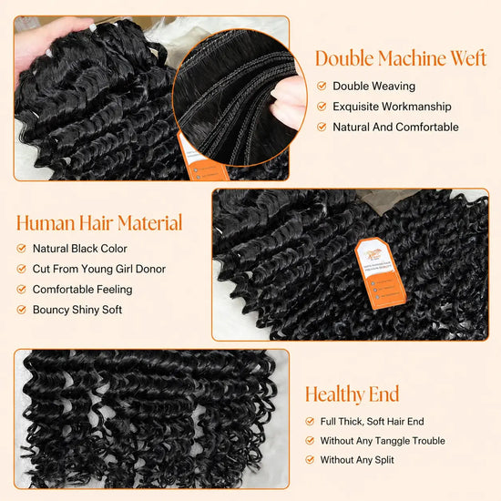 Deep Wave Bundles - Raw Vietnamese Hair | #1B Natural Black AZ Hair Vietnam