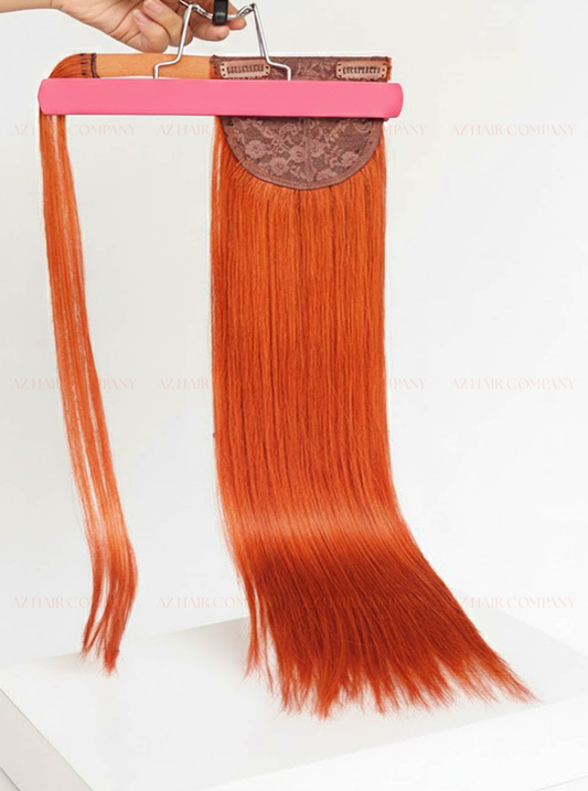 Brown Orange (#AZ17) Ponytail Hair Extensions 1pcs