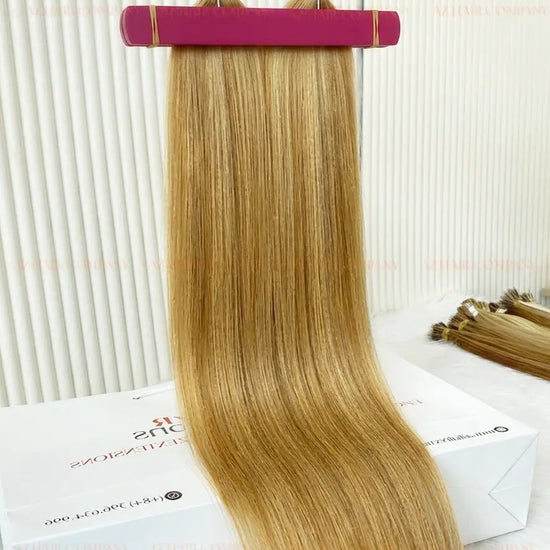 Light Blonde (#4ash/#60ash) I -Tip Hair Extensions 100g AZ Hair Factory