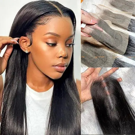 4x4 Swiss Lace Closure - Bone Straight | #1B Natural Black AZ Hair Vietnam