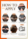 Natural Black (#1B) Regular Tape In Hair Extensions 100g AZ Hair Factory