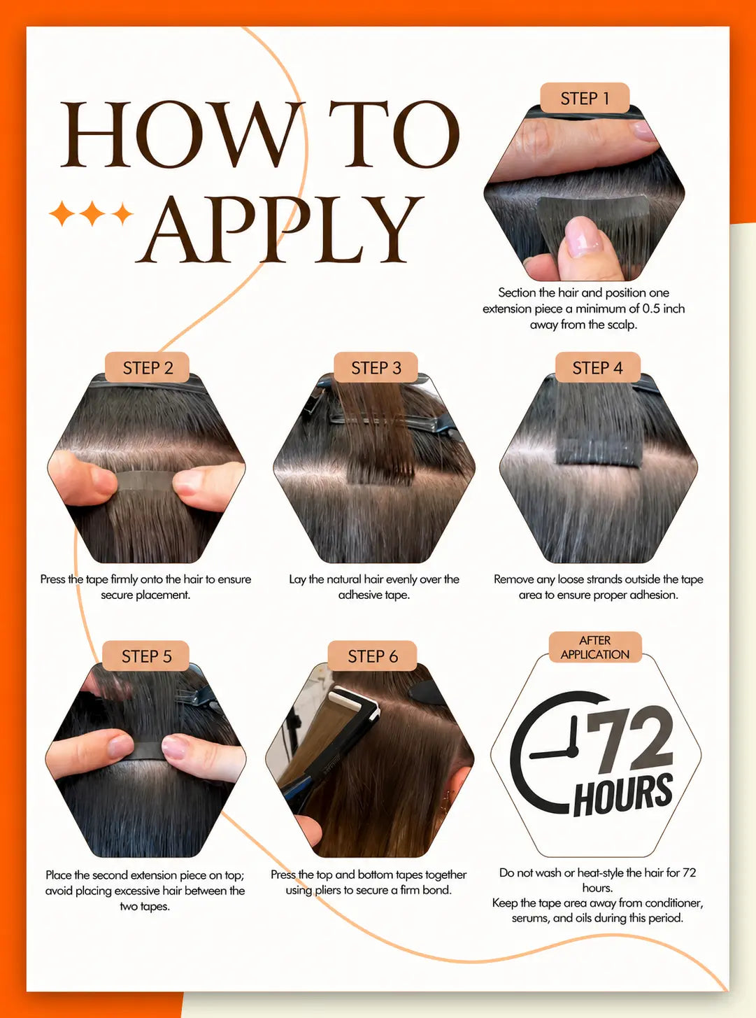 Natural Black (#1B) Regular Tape In Hair Extensions 100g AZ Hair Factory