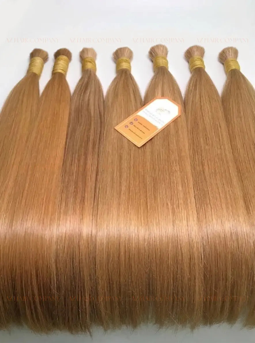 #7 Light Brown Bone Straight Bulk Hair Extensions 100g - Vietnamese Raw Hair / AZ Hair Vietnam
