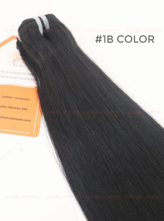 Natural Black (#1B) Machine Weft Hair Extensions 100g