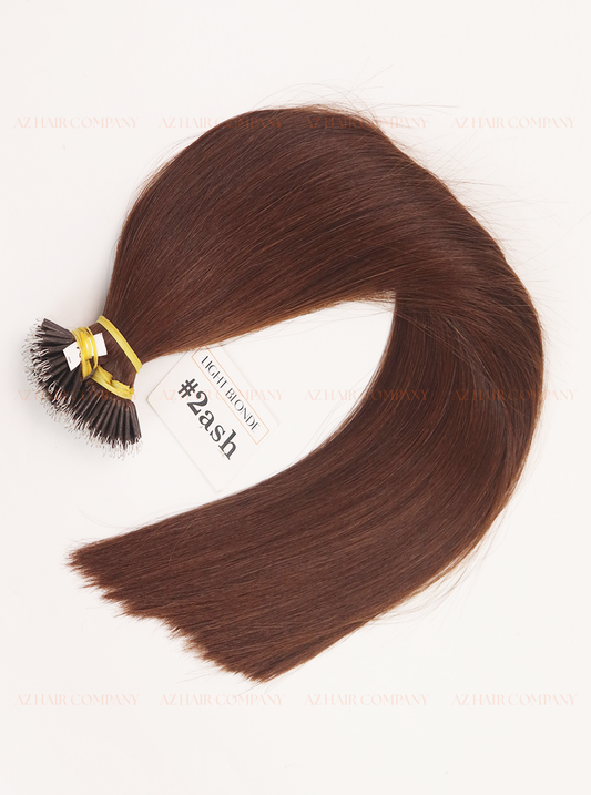 Dark Brown (#2ash) Nano Tip In Hair Extensions 100g