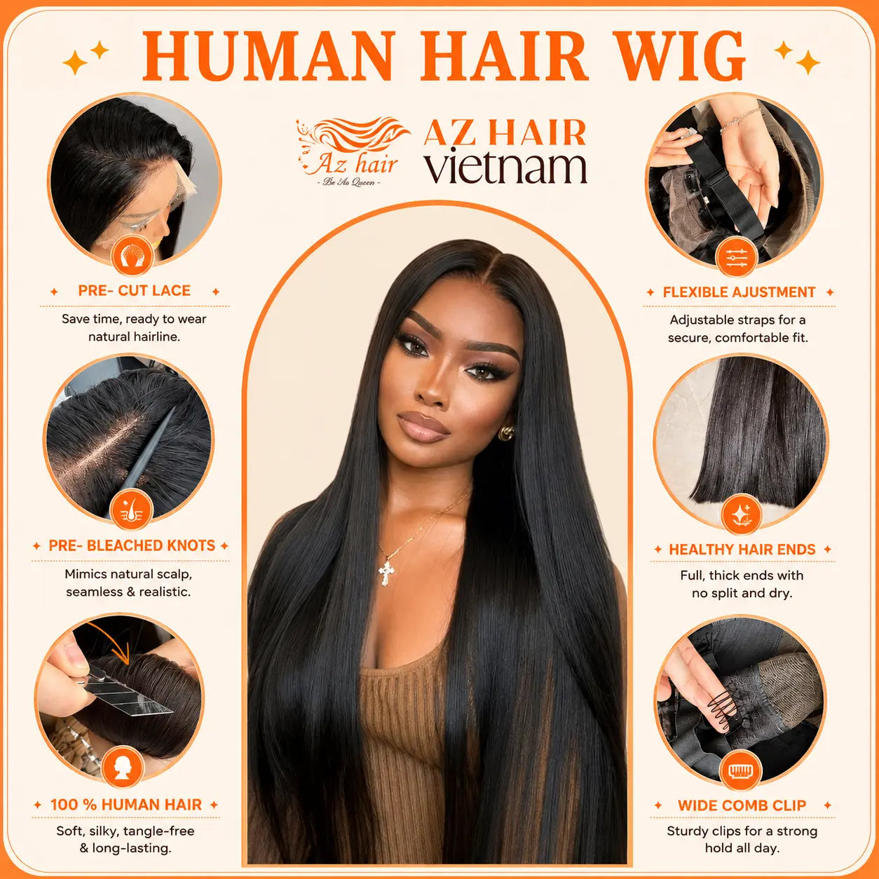Long Wigs - 13x6 Lace Frontal Lace Detail