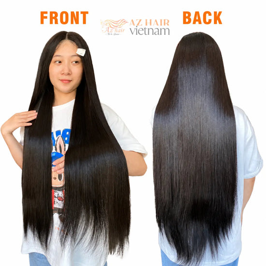 Long Wigs - 5x5 Lace Closure Wig 28 Inch Straight HD Lace #1B Natural Black Texture