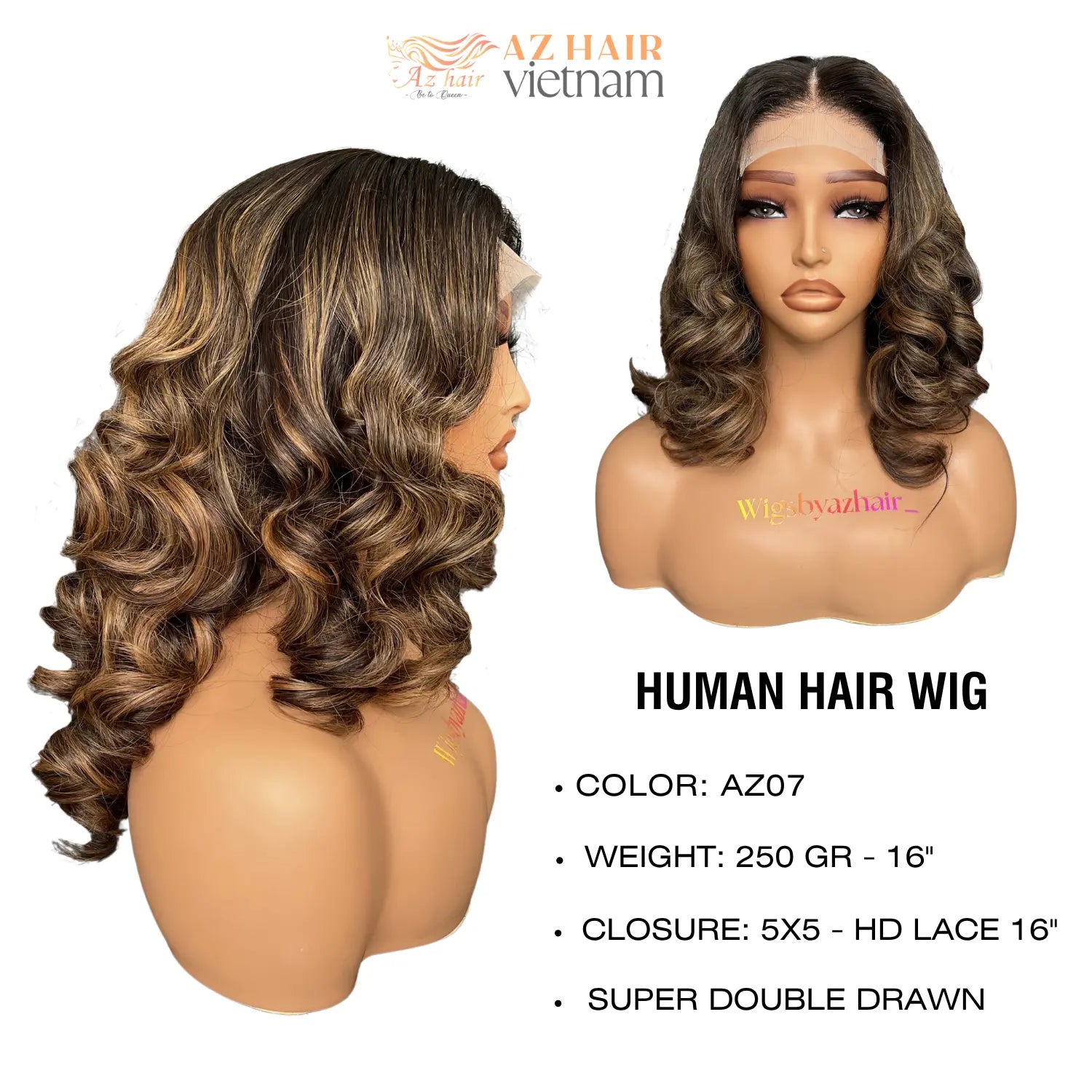 Wig Wavy Worn