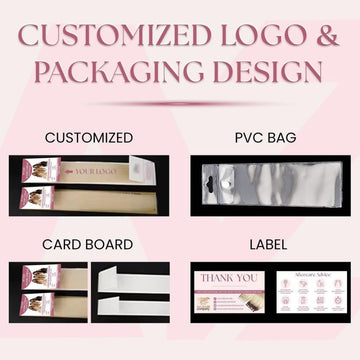 Customized hair extension packaging and branding services by AZ Hair Vietnam
