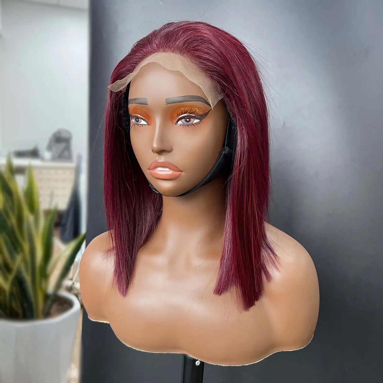 5x5_Swiss_Lace_Closure_Wigs_10_Inch_Straight Worn