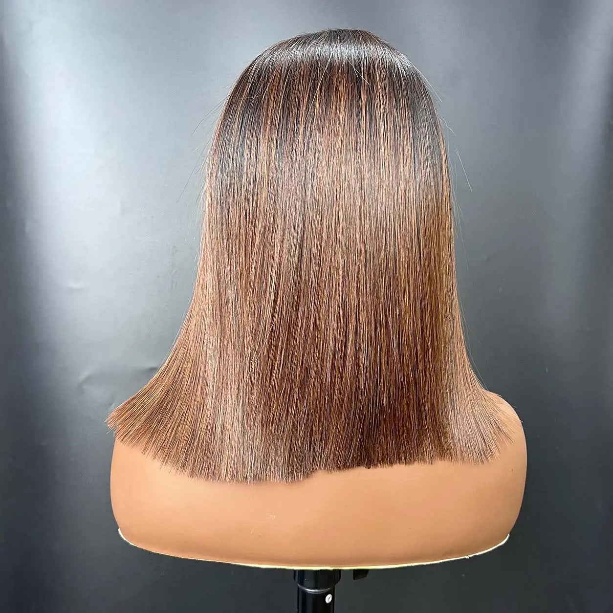 az_hair_5x5_Swiss_Lace_Closure_Wigs_10_Inch_Straight_Brown_Tip Texture