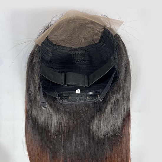 az_hair_5x5_Swiss_Lace_Closure_Wigs_10_Inch_Straight_Brown_Tip Detail