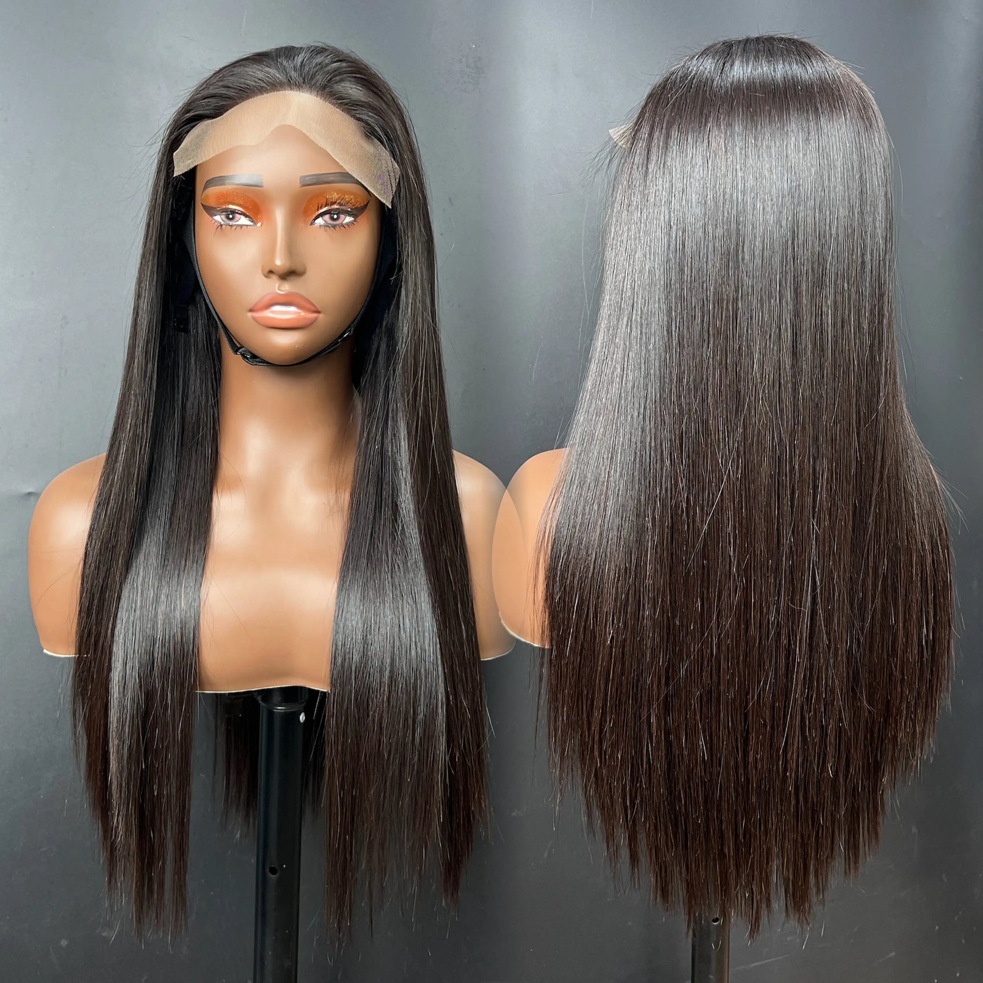 az_hair_5x5_Swiss_Lace_Closure_Wigs_18_Inch_Straight #1B Hero